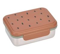 LÄSSIG Fiambrera para niños de acero inoxidable Fiambrera para el desayuno sostenible para el jardín de infancia/Lunchbox Happy prints caramel
