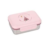LÄSSIG Fiambrera para niños de acero inoxidable Fiambrera para el desayuno sostenible para el jardín de infancia/Lunchbox Adventure Tipi