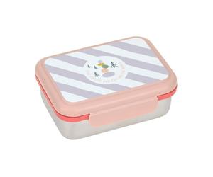 LÄSSIG Fiambrera para niños Fiambrera de acero inoxidable Fiambrera para el desayuno Sostenible Guardería Escuela/Lunchbox Stainless Steel Sunny Explorer green/blue