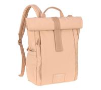 LÄSSIG Mochila Cambiador para bebé Bolso Cambiador Mochila con Cambiador, fijación para Cochecito, portabiberón de producción sostenible/GRE Rolltop Up Backpack Peach Rose