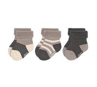 LÄSSIG Juego de 3 calcetines para niños/ Antracita/ topo Talla 23-26