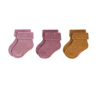 LÄSSIG Juego de 3 calcetines para niños/ Palo de rosa Talla 12-14