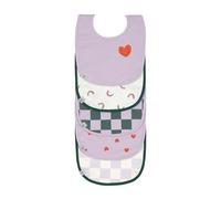 Juego de baberos LÄSSIG para bebés (5 piezas) con cierre de velcro, de algodón impermeable/valor pack baberos Tiny Smile