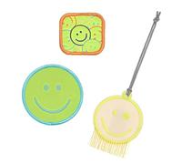 LÄSSIG Juego de colgantes y parches (3 piezas) con cierre a presión/School Patches Set Smile