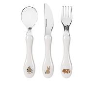LÄSSIG Juego de cubiertos para niños 3 piezas Tenedor Cuchara Cuchillo Acero inoxidable/Cutlery Little Mateys royal blue