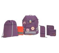 LÄSSIG Juego de mochilas escolares de 7 piezas para niños/ School Set Flexy Unique, Lilac/Violett