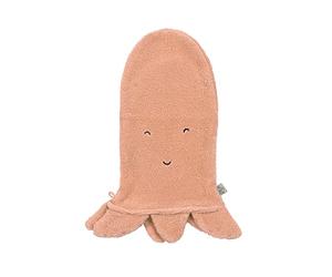 LÄSSIG Juego de Niños -Guante de Lavado Toallita de Tejido de Rizo Algodón/Play Wash Glove GOTS Octopus