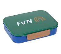 LÄSSIG fiambrera infantil caja para desayuno sin BPA con separador extraíble/Bento-Lunchbox Little Gang Rainbow green