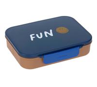 LÄSSIG fiambrera infantil caja para desayuno sin BPA con separador extraíble/Bento-Lunchbox Little Gang Smile navy