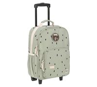 LÄSSIG Maleta Trolley Infantil Maleta de Viaje con Barra Telescópica y Ruedas para Niños Maletas de Mano/Trolley Happy Prints Olive