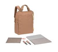 LÄSSIG Mochila cambiador de bebé con cambiador, fijación para cochecito y bolsillo de malla/GRE Conversion Backpack almond