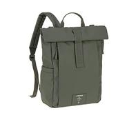 LÄSSIG Mochila cambiador para bebé Bolso cambiador Mochila con cambiador, fijación para cochecito, portabiberón de producción sostenible/GRE Rolltop Up Backpack olive