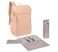 LÄSSIG Mochila con cambiador, enganche para cochecito y portabiberón/GRE Slender Up Backpack camel