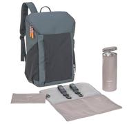 LÄSSIG Mochila con cambiador, enganche para cochecito y portabiberón/GRE Slender Up Backpack Reflective anthracite