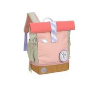 LÄSSIG Mochila de Kindergarten Mochila de niños Rolltop con Correa para el Pecho y Resistencia al Agua, 11 litros/Mini Rolltop Backpack Sunny Explorer Rose/Pink
