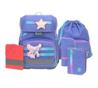 Lässig mochila escolar cubierta para lluvia Light Unique School Set 7 -piezas Cloud lilac púrpura