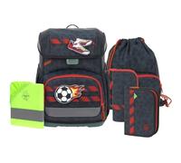 Lässig mochila escolar cubierta para lluvia Light Unique School Set 7 -piezas Football deep blue azul marino