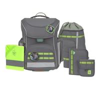 Lässig mochila escolar cubierta para lluvia Unique School Set Slim 7 -piezas Antracite antracita