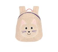 LÄSSIG Mochila Infantil 3,5L Tiny Team Gato, Beige | Mochila infantil 3,5 L para guardería, correas acolchadas y cinturón pectoral, soporte para botella, a partir de 3 años