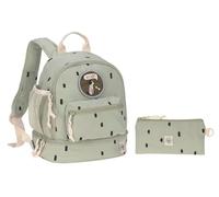 LÄSSIG mochila infantil con correa para el pecho, bolsa de jardín de infantes, mochila de jardín de infantes 27 cm, 6,5 litros, 3 años/mini mochila Happy Prints, oliva claro