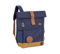 LÄSSIG Mochila Infantil con Correa para el Pecho Mochila de Ocio Repelente al Agua, 12 litros/Medium Rolltop Backpack Navy