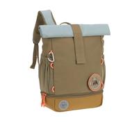 LÄSSIG Mochila infantil Rolltop con correa de pecho repelente al agua, 11 litros/ Mini Rolltop Backpack Nature oliva