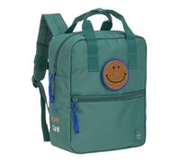 LÄSSIG mochila infantil con correa para el pecho Mochila de jardín de infancia 27 cm, 7 litros, 3 años/Mini Square Backpack dark green