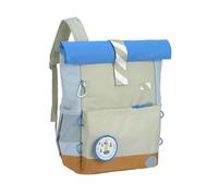 LÄSSIG Mochila para niños con Correa para el Pecho Mochila de Ocio Resistente al Agua, 12 litros/Medium Rolltop Backpack Sunny Explorer Green/Blue