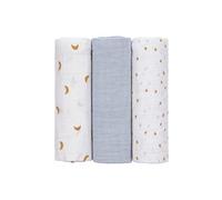 Lässig - Muselina Manta/Swaddle & Burp Blanket L 3 Pieces 85 X 85 Cm Adventure Tractor 3