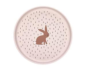 LÄSSIG Plato infantil Kids Plate Vajilla para niños sin BPA, para lavavajillas y microondas/Plate PP/Cellulose Little Forest Rabbit