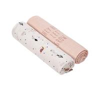 LÄSSIG Puck manta de bebé Tela de gasa Juego de 2 piezas de algodón 120 x 120 cm/Heavenly soft Swaddle XL Garden Explorer Snail