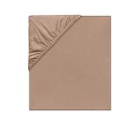 LÄSSIG Sábana Bajera Ajustable para Cuna de algodón Individual con Tencel™ Lyocell con Goma elástica/Fitted Sheet Brown