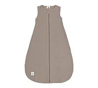 LÄSSIG Saco de dormir de verano sin mangas de algodón muselina certificado GOTS unisex/Muslin Sleeping Bag/Muslin Sleeping Bag taupe, talla 86/92 13-18 meses