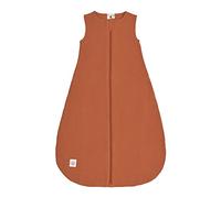 LÄSSIG Saco de dormir de verano sin mangas de algodón muselina certificado GOTS unisex/Muslin Sleeping Bag/Muslin Sleeping Bag rust, talla 50/56 0-2 meses