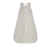 LÄSSIG saco de dormir para bebés todo el año sin mangas unisex/Sleeping Bag Interlock Striped grey/anthracite, Talla 62/68 3-6 meses