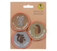 Lässig School Patches Set 3-teilig Mouse, Beaver, Hedgehog