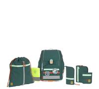 Lässig School Set Boxy Unique - Set de mochila escolar 7tlg. (Dark Green Ocean Edition)