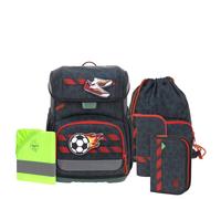 Lässig School Set Light Unique - Set de mochila escolar 6 piezas 960g (foodball deep blue)