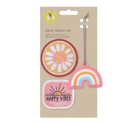 Lässig Set de etiquetas y parches para la escuela/School Patches Set, Happy