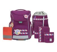Lässig Set de Mochila Escolar de 7 Piezas para niños/School Set Slim Unique Lilac