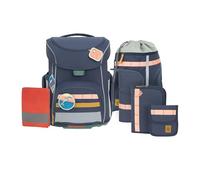 Lässig Set de Mochila Escolar de 7 Piezas para niños/School Set Slim Unique Navy