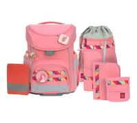 Lässig Set de Mochila Escolar de 7 Piezas para niños/School Set Slim Unique Pink