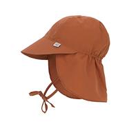 LÄSSIG Sombrero de sol para bebés y niños, sombrero de playa, sombrero de verano, protección solar para niños, protección para el cuello, transpirable, protección UV 80/Sun Protection Flap Hat, herrumbre, 43-45