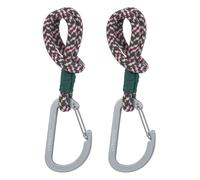 LÄSSIG Ganchos para silla de paseo Soporte para colgar bolsas Bolsa de la compra 2 piezas/Stroller Hooks Cord green/lavender/deep red