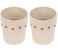 Lässig Taza para niños sin BPA apta para el lavavajillas y el microondas/Mug PP/Cellulose Happy Rascals Heart lavender (Paquete de 2)