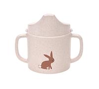 LÄSSIG Taza para sorber Vaso para niños con asa y tapa extraíble 150 ml/Sippy Cup PP/Cellulose Little Forest Rabbit