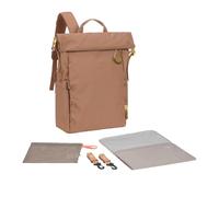 LÄSSIG Zaino fasciatoio Borsa fasciatoio Zaino con fasciatoio, attacco per carrozzina, portabiberon Prodotto in modo sostenibile/GRE Outdoor Rolltop Backpack almond