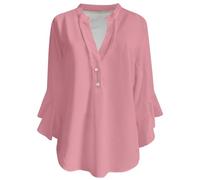 Lässige Damenhemden für den Alltag. Lockere Passform. Bequemer Stil. Perfekt für Frühling, Sommer und Herbst. Ideal zum Kombinieren mit Jeans. Pflegeleicht, Maschinenwäsche und Handwäsche., Rosa, XL