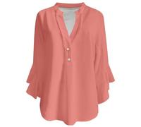 Lässige Damenhemden für den Alltag. Lockere Passform. Bequemer Stil. Perfekt für Frühling, Sommer und Herbst. Ideal zum Kombinieren mit Jeans. Pflegeleicht, Maschinenwäsche und Handwäsche., naranja