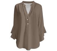 Lässige Damenhemden für den Alltag. Lockere Passform. Bequemer Stil. Perfekt für Frühling, Sommer und Herbst. Ideal zum Kombinieren mit Jeans. Pflegeleicht, Maschinenwäsche und Handwäsche., Light Grau